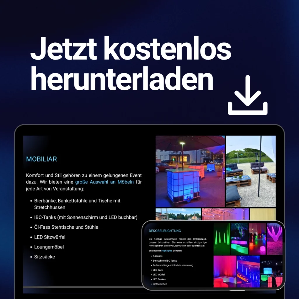 Bild mit der Information, dass man hier das Portfolio kostenlos herunterladen kann.